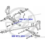 Сайлентблок нижнего рычага передней подвески, наружный HANSE 1422496915 HR 871 204 HSZ92 5NE JU - Изображение 2
