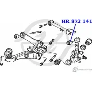 Сайлентблок цапфы задней подвески, верхний HANSE 1422496917 BN47KTV HR 872 141 5JY SEQ - Изображение 2