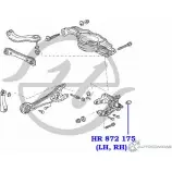 Сайлентблок амортизатора задней подвески, нижний HANSE 1422499636 01Q3Z4J HR 872 175 IC P680 - Изображение 2