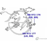 Сайлентблок цапфы задней подвески, задний HANSE HR 872 178 J60AI9S XA5JV J 1422496921 - Изображение 2