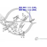 Сайлентблок рычага передней подвески, задний, левый, с кронштейном HANSE HR 881 111 U HTIESN TU5KUE 1422496926 - Изображение 2