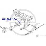 Сайлентблок продольного рычага задней подвески, задний HANSE 1422496930 6SAGS6 HR 882 104 NNFG O - Изображение 2