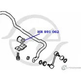 Втулка стабилизатора передней подвески, внутренняя HANSE IFRYZB HR 891 062 QMDA3 EP 1422496881 - Изображение 2