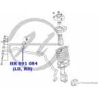 Втулка стабилизатора передней подвески, внутренняя HANSE ZMFN P 1422496875 HR 891 084 1IKHP0F - Изображение 2