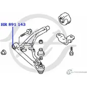 Сайлентблок нижнего рычага передней подвески, передний HANSE 1Z IBVZC B54JL HR 891 143 1422496745 - Изображение 2
