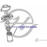 Чехол стойки амортизатора передней подвески, с отбойником HANSE RA2W7MI W0 275 1422496854 HR 891 315 - Изображение 2