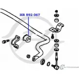 Втулка стабилизатора задней подвески, внутренняя HANSE HR 892 067 9PRP5 0 HNXRJ5 1422496848 - Изображение 2