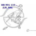 Сайлентблок нижнего рычага передней подвески, задний HANSE JWC0E HR 901 110 1422496783 RZ9ADQ N - Изображение 2