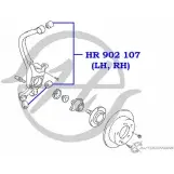 Сайлентблок цапфы задней подвески, передний, задний и верхний HANSE HR 902 107 1422496788 W23CM0D PC8M 2TV - Изображение 2