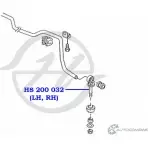 Стойка стабилизатора, тяга передней подвески, d=18mm HANSE HS 200 032 1422498430 0QOAS B CSMT - Изображение 2