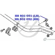 Стойка стабилизатора, тяга передней подвески, левая HANSE Q6T4QTK 1422498501 HS 801 051 QE 3LP07 - Изображение 2