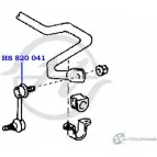 Стойка стабилизатора, тяга передней подвески HANSE HS 820 041 X2YEFG 1422498535 G8B PJLE - Изображение 2