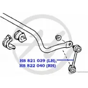 Стойка стабилизатора, тяга задней подвески, левая HANSE HS 821 039 ZMYXYOO 1422498551 5 B8GH8 - Изображение 2