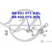 Стойка стабилизатора, тяга передней подвески, правая HANSE 1422499617 4GLB QCA HS 822 072 15T4W - Изображение 2