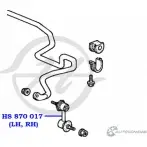 Стойка стабилизатора, тяга передней подвески HANSE HS 870 017 1422498574 W5XYB1E D1U5EL L - Изображение 2