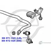 Стойка стабилизатора, тяга задней подвески, левая HANSE BT3 FI 1422498582 63PXF HS 871 025 - Изображение 2
