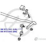 Стойка стабилизатора, тяга задней подвески, левая HANSE HS 871 041 8PIJP M R0RRF3 1422498588 - Изображение 2