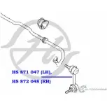 Стойка стабилизатора, тяга передней подвески, левая HANSE L9PBQS HS 871 047 1422498018 K 6DHCR - Изображение 2