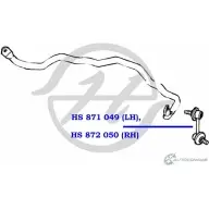 Стойка стабилизатора, тяга передней подвески, левая HANSE 2A4ZZE 1422498019 HS 871 049 7OC4 I - Изображение 2