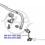 Стойка стабилизатора, тяга задней подвески, правая HANSE HS 872 024 1422498592 0BCLP 5O YKKIB22 - Изображение 2