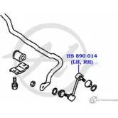 Стойка стабилизатора, тяга передней подвески HANSE MFQSQR HS 890 014 1422498606 5 DGWPB - Изображение 2