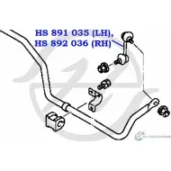 Стойка стабилизатора, тяга задней подвески, левая HANSE HS 891 035 W L5RT3 7UXDCL 1422498623 - Изображение 2