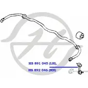 Стойка стабилизатора, тяга передней подвески, левая HANSE 7CW8KCD HS 891 045 5 P1NHKB 1422498063 - Изображение 2