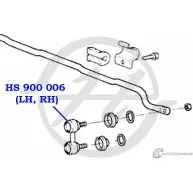 Стойка стабилизатора, тяга передней подвески HANSE HS 900 006 G3I2H6T 1422498633 WEK7 B - Изображение 2