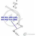 Стойка стабилизатора, тяга передней подвески, левая HANSE 1422498641 N5 55L YJMN9IC HS 901 009 - Изображение 2