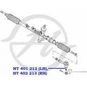 Рулевой наконечник, левый HANSE T7M7L3 0 HT 401 212 1422498747 XM59S - Изображение 2