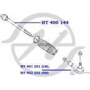 Рулевой наконечник, левый HANSE HT 401 251 H9HC OI 1422498076 CJ45OIO - Изображение 2