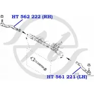 Рулевой наконечник, правый HANSE 5KT67Q I MXJPFK 1422497002 HT 562 222 - Изображение 2