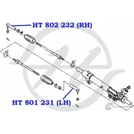 Рулевой наконечник, левый HANSE HT 801 231 1422498845 35 BBK 7DXI6 - Изображение 2