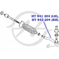 Рулевой наконечник, левый HANSE 5QL1J P HT 841 203 1422498929 JKNXPSI - Изображение 2