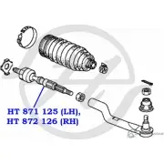 Рулевая тяга, левая HANSE HT 871 125 1422498943 BL1U E 0V8W4X - Изображение 2