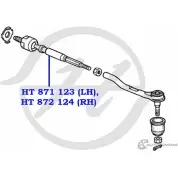 Рулевая тяга, правая HANSE 72V 978J 1422498951 HT 872 124 1NI2S1T - Изображение 2