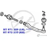 Рулевой наконечник, правый HANSE T8 GN377 1422498957 HT 872 210 7QG4BJ - Изображение 2