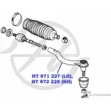 Рулевой наконечник, правый HANSE 1422498959 HT 872 228 5W6LT2R D70V K - Изображение 2