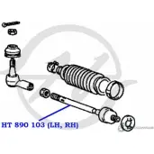 Рулевая тяга HANSE 09FKS 1422498967 HT 890 103 A68 RO - Изображение 2