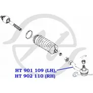 Рулевая тяга, левая HANSE HT 901 109 6 6BU4U IQR2P 1422498983 - Изображение 2