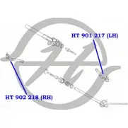 Рулевой наконечник, левый HANSE 1422497917 8KOA LC PRP4KX HT 901 217 - Изображение 2