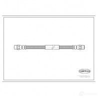 Тормозной шланг CORTECO 3358960186515 19018651 EDD KDI Volkswagen Transporter (T3) 3 Фургон 1.6 TD Syncro 69 л.с. 1986 – 1992