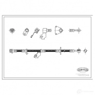 Тормозной шланг CORTECO L 2XA4 19032248 3358960090911 Honda Civic 6 (MA, MB) Фастбэк 1.8 16V (MB6) 169 л.с. 1997 – 2001