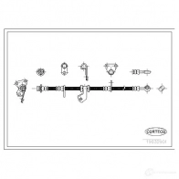 Тормозной шланг CORTECO P2N MNBI 19032901 3358960096715 Honda Integra 3 (DВ, DC) 1993 – 2001