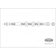 Тормозной шланг CORTECO Mercedes GLC (X253) 1 Кроссовер 3.0 350 d 4 matic (2525) 258 л.с. 2016 – 2024 49478575 RRF DU4