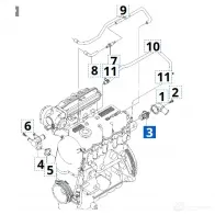 Термостат ож Chevrolet Aveo T250 1.2 GM 96610574 21906966 H9T1 HRZ - Изображение 2