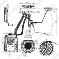 Топливный насос GMB GFPS-022A Volkswagen Golf 3 (1H5) Универсал 2.0 107 л.с. 1995 – 1996 I2EB O