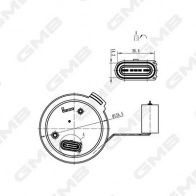 Топливный насос GMB Q FW6ODH 1440311850 GFPS-219A - Изображение 2