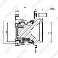 Ступица колеса GMB Ford B-Max 1 (CB2, JK) Минивэн 1.6 Duratec Ti 105 л.с. 2012 – наст. время GH35010M I6D ZEJ4