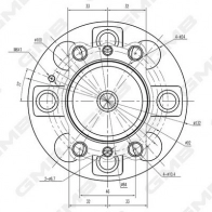 Ступица колеса GMB KJ H65 1440312114 GH35130 - Изображение 2
